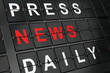 News concept: News on airport board background