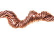 Copper wire isolated on white background