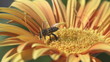 Bees collecting nectar from flower