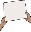 Vector: Holding a Sign Holding a Sign