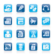 Vektor: Blogging, communication and social network icons Blogging, communication and social network icons