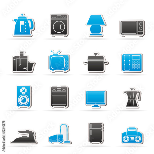 Vector: home equipment icons - vector icon set home equipment icons - vector icon set