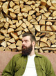 Men with Beard and Wood