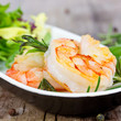 Foto: Garnelen mit Salat Garnelen mit Salat