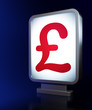 Currency concept: Pound on billboard background