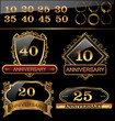 Anniversary golden label set