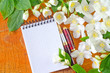 note and flowers