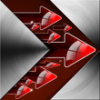 Flow Red Arrows Background