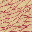 Seamless monochrome pattern with hand drawn abstract leaves