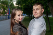 Happy young couple in love