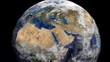 Israel flag on pole on earth globe animation