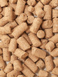 granules of Wheat Bran background. Food for horses and farm anim
