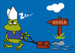 Vector: lézard,margouillat,classe,chemin,écolier,personnage,mascotte lézard,margouillat,classe,chemin,écolier,personnage,mascotte