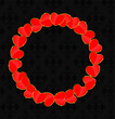 Valentines day love heart backgroung, vector illustration