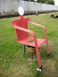 Red unusual toilet
