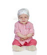 Photo: Adorable baby with a headscarf beating the disease Adorable baby with a headscarf beating the disease