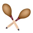 Vektor: Two Beautiful Maracas on A White Background Two Beautiful Maracas on A White Background