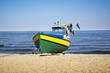 fishing boat at the beach of baltic sea