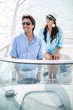 Foto: Romantic couple on a boat Romantic couple on a boat
