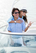Photo: Happy couple on a yacht Happy couple on a yacht