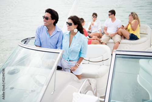 Photo: Group of friends sailing Group of friends sailing