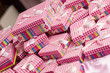 Cajas de regalos, navidad, cumpleaños, festejo, rosa.