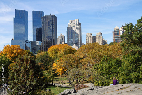 Photo: New York skyline and Central Park New York skyline and Central Park