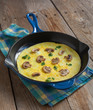 Omelette with mushroom. Selective focus