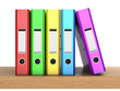 multicolored ring binders