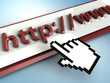 Illustration: 3d hand cursor points to the address bar 3d hand cursor points to the address bar