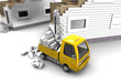 Illustration: bricks delivered to the construction site bricks delivered to the construction site