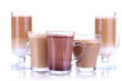 Layered coffee isolated on white