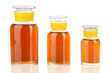 Medicine bottles isolated on white