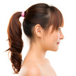 Asian woman profile.