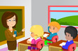 Teacher and students in classroom
