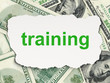 Education concept: Training on Money background
