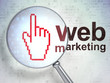 Ilustração: Web design concept: Mouse Cursor and Web Marketing with optical Web design concept: Mouse Cursor and Web Marketing with optical