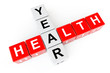 Healthcare concept. Cubes with health year sign
