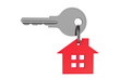 Illustration: Red house with key Red house with key