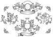 Cupids with ornament frame