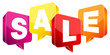 Speechbubbles "SALE" Pink/Yellow/Red/Orange
