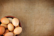 background with a bowl of eggs
