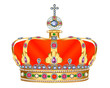 of royal gold crown with jewels and ornament