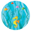 underwater world in circle