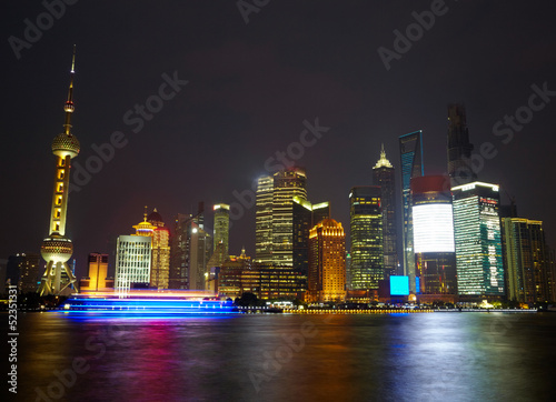 Photo: Shanghai skyscrapers. Classical view from bund Shanghai skyscrapers. Classical view from bund