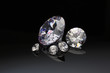Diamond jewelry  on black background