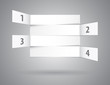 Vector: White abstract numbered rows in perspective White abstract numbered rows in perspective