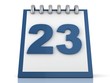 Calendar 3d icon render isolated on white