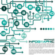 Maze of arrows info graphic/mindmap/flowchart.