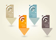 Four colored paper arrows with place for your own text.